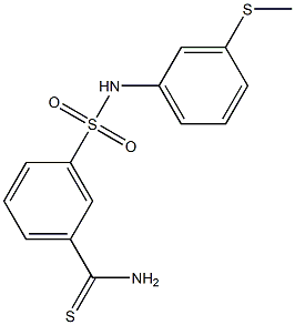 3-{[3-(methylsulfanyl)phenyl]sulfamoyl}benzene-1-carbothioamide Struktur