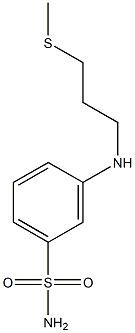 3-{[3-(methylsulfanyl)propyl]amino}benzene-1-sulfonamide Struktur