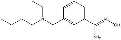 3-{[butyl(ethyl)amino]methyl}-N'-hydroxybenzenecarboximidamide Struktur