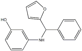 3-{[furan-2-yl(phenyl)methyl]amino}phenol Struktur