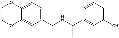 3-{1-[(2,3-dihydro-1,4-benzodioxin-6-ylmethyl)amino]ethyl}phenol Struktur