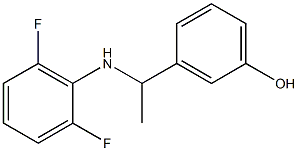 3-{1-[(2,6-difluorophenyl)amino]ethyl}phenol Struktur