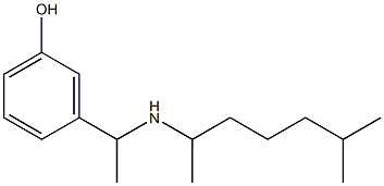 3-{1-[(6-methylheptan-2-yl)amino]ethyl}phenol Struktur