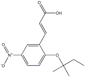 3-{2-[(2-methylbutan-2-yl)oxy]-5-nitrophenyl}prop-2-enoic acid Struktur