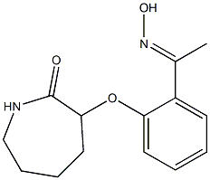 3-{2-[1-(hydroxyimino)ethyl]phenoxy}azepan-2-one Struktur