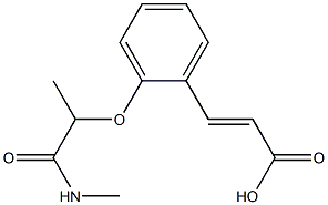 3-{2-[1-(methylcarbamoyl)ethoxy]phenyl}prop-2-enoic acid Struktur