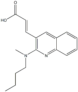 3-{2-[butyl(methyl)amino]quinolin-3-yl}prop-2-enoic acid Struktur