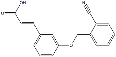 3-{3-[(2-cyanophenyl)methoxy]phenyl}prop-2-enoic acid Struktur