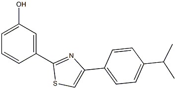 3-{4-[4-(propan-2-yl)phenyl]-1,3-thiazol-2-yl}phenol Struktur