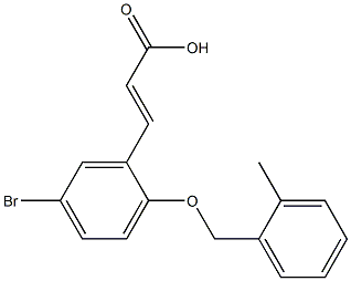 3-{5-bromo-2-[(2-methylphenyl)methoxy]phenyl}prop-2-enoic acid Struktur