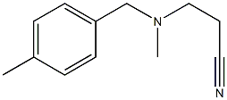 3-{methyl[(4-methylphenyl)methyl]amino}propanenitrile Struktur