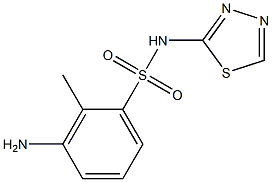 3-amino-2-methyl-N-(1,3,4-thiadiazol-2-yl)benzene-1-sulfonamide Struktur