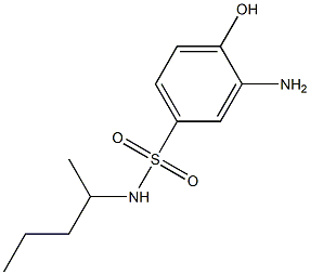 3-amino-4-hydroxy-N-(pentan-2-yl)benzene-1-sulfonamide Struktur