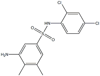 3-amino-N-(2,4-dichlorophenyl)-4,5-dimethylbenzene-1-sulfonamide Struktur