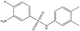 3-amino-N-(3,4-dimethylphenyl)-4-fluorobenzene-1-sulfonamide Struktur