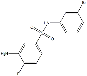 3-amino-N-(3-bromophenyl)-4-fluorobenzene-1-sulfonamide Struktur