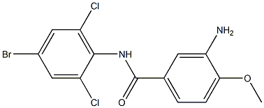 3-amino-N-(4-bromo-2,6-dichlorophenyl)-4-methoxybenzamide Struktur