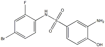 3-amino-N-(4-bromo-2-fluorophenyl)-4-hydroxybenzene-1-sulfonamide Struktur