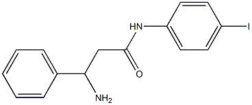 3-amino-N-(4-iodophenyl)-3-phenylpropanamide Struktur