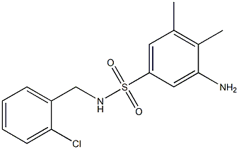 3-amino-N-[(2-chlorophenyl)methyl]-4,5-dimethylbenzene-1-sulfonamide Struktur