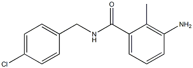 3-amino-N-[(4-chlorophenyl)methyl]-2-methylbenzamide Struktur