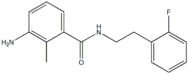 3-amino-N-[2-(2-fluorophenyl)ethyl]-2-methylbenzamide Struktur