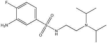 3-amino-N-{2-[bis(propan-2-yl)amino]ethyl}-4-fluorobenzene-1-sulfonamide Struktur