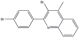 3-bromo-2-(4-bromophenyl)-4-methylquinoline Struktur