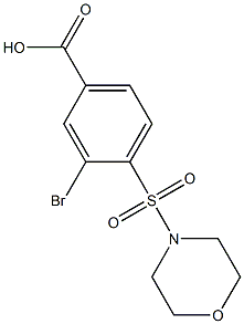 3-bromo-4-(morpholine-4-sulfonyl)benzoic acid Struktur