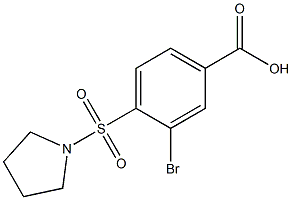 3-bromo-4-(pyrrolidine-1-sulfonyl)benzoic acid Struktur