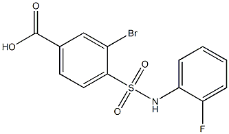 3-bromo-4-[(2-fluorophenyl)sulfamoyl]benzoic acid Struktur