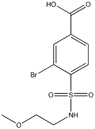 3-bromo-4-[(2-methoxyethyl)sulfamoyl]benzoic acid Struktur