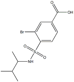 3-bromo-4-[(3-methylbutan-2-yl)sulfamoyl]benzoic acid Struktur