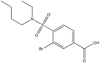 3-bromo-4-[butyl(ethyl)sulfamoyl]benzoic acid Struktur