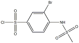 3-bromo-4-methanesulfonamidobenzene-1-sulfonyl chloride Struktur