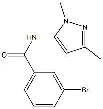 3-bromo-N-(1,3-dimethyl-1H-pyrazol-5-yl)benzamide Struktur