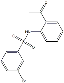 3-bromo-N-(2-acetylphenyl)benzene-1-sulfonamide Struktur