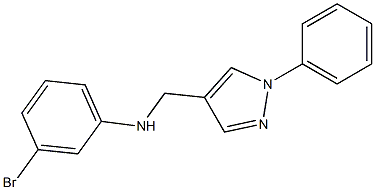 3-bromo-N-[(1-phenyl-1H-pyrazol-4-yl)methyl]aniline Struktur