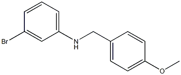 3-bromo-N-[(4-methoxyphenyl)methyl]aniline Struktur