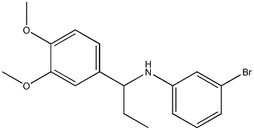 3-bromo-N-[1-(3,4-dimethoxyphenyl)propyl]aniline Struktur