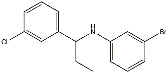 3-bromo-N-[1-(3-chlorophenyl)propyl]aniline Struktur