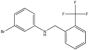 3-bromo-N-{[2-(trifluoromethyl)phenyl]methyl}aniline Struktur