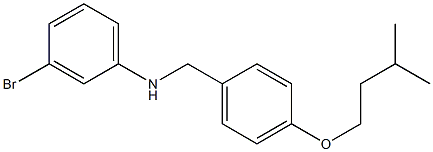 3-bromo-N-{[4-(3-methylbutoxy)phenyl]methyl}aniline Struktur