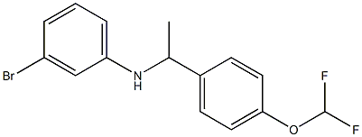 3-bromo-N-{1-[4-(difluoromethoxy)phenyl]ethyl}aniline Structure