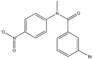 3-bromo-N-methyl-N-(4-nitrophenyl)benzamide Struktur