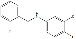 3-chloro-4-fluoro-N-[(2-fluorophenyl)methyl]aniline Struktur