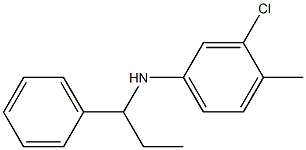 3-chloro-4-methyl-N-(1-phenylpropyl)aniline Struktur