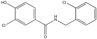 3-chloro-N-[(2-chlorophenyl)methyl]-4-hydroxybenzamide Struktur