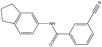 3-cyano-N-(2,3-dihydro-1H-inden-5-yl)benzamide Struktur