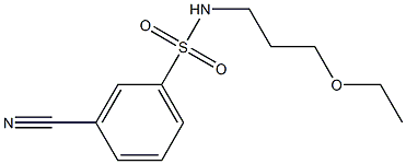 3-cyano-N-(3-ethoxypropyl)benzenesulfonamide Struktur